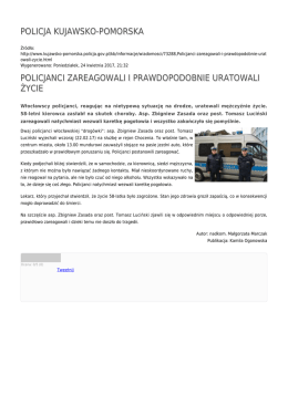 POLICJA KUJAWSKO-POMORSKA POLICJANCI ZAREAGOWALI I