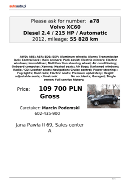 Please ask for number: a78 Volvo XC60 Diesel 2.4