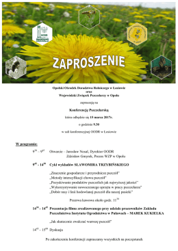 program pszczoły 2017