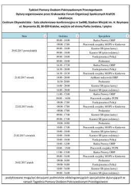 Grafik dyżur&oacute;w