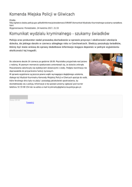 Generuj PDF - Komenda Miejska Policji w Gliwicach