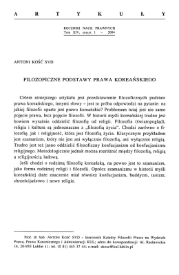 artyku ł y filozoficzne podstawy prawa koreańskiego