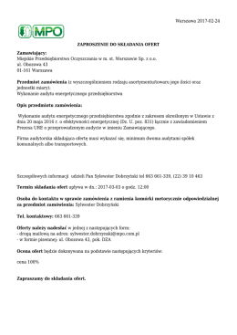 Wykonanie audytu energetycznego