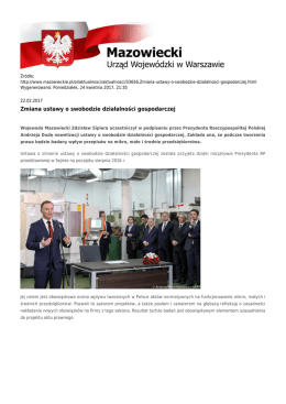 Zmiana ustawy o swobodzie działalności gospodarczej