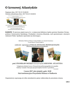 O kresowej Atlantydzie