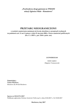 Specyfikacja Istotnych Warunk&oacute;w Zam&oacute;wienia