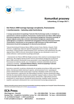SR Natura 2000 - Press Release
