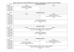 Studia stacjonarne DOKTORANCKIE, kierunek: Zarządzanie