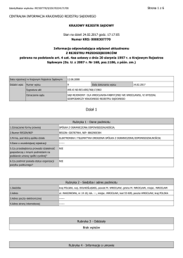 wyciąg z KRS