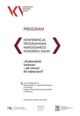 PROGRAM - Ministerstwo Nauki i Szkolnictwa Wyższego