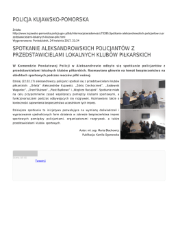 policja kujawsko-pomorska spotkanie aleksandrowskich policjantów