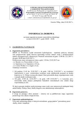 informacja dobowa - Lubuski Urząd Wojewódzki