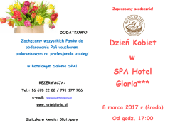 Dzień Kobiet w SPA Hotel Gloria***