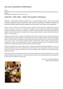 policja kujawsko-pomorska oszuści "nie śpią", więc policjanci edukują