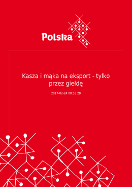 Kasza i mąka na eksport