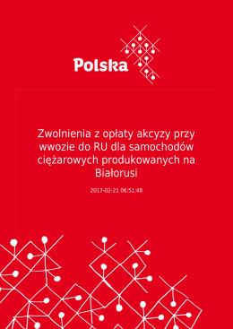 Zwolnienia z opłaty akcyzy przy wwozie do RU dla