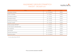 Kalendarz kursów otwartych