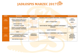 JADŁOSPIS MARZEC 2017