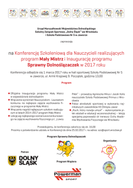 na Konferencję Szkoleniową dla Nauczycieli realizujących program