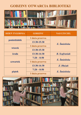 PLAN BIBLIOTEKI