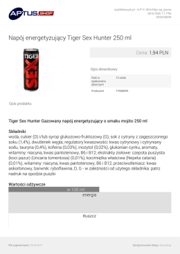 Napój energetyzujący Tiger Sex Hunter 250 ml