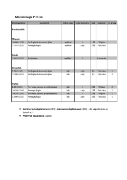 Mikrobiologia Ist. III rok