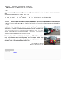 policja kujawsko-pomorska policja i itd wspólnie kontrolowali autobusy