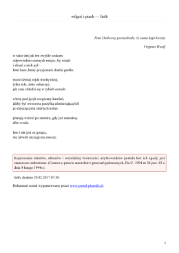 wilgoć i piach — faith