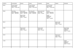 Godzina Poniedziałek Wtorek Środa Czwartek Piątek Sobota