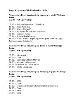 Droga Krzyżowa w Wielkim Poście