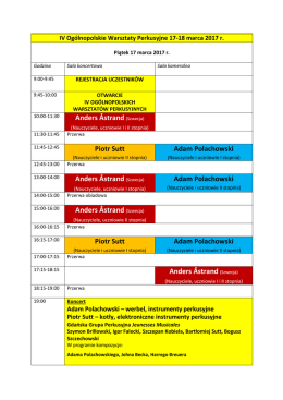 Anders Ĺstrand (Szwecja) Piotr Sutt Adam Polachowski Anders