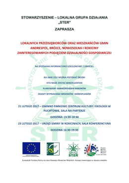 stowarzyszenie &ndash; lokalna grupa działania &bdquo;ster&rdquo;