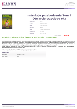 Instrukcje przebudzenia Tom 7 Otwarcie trzeciego oka