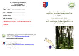 Formularz zgłoszeniowy