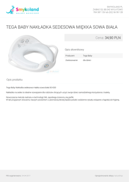 tega baby nakładka sedesowa miękka sowa biała