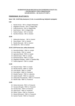 poniedziałek 20 luty 2017 r.