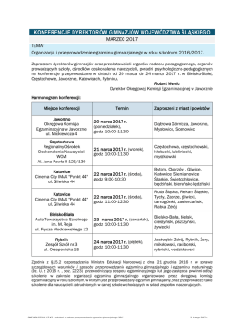 konferencje dyrektorów gimnazjów województwa