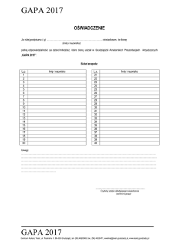 GAPA 2017 - Centrum Kultury Teatr w Grudziądzu