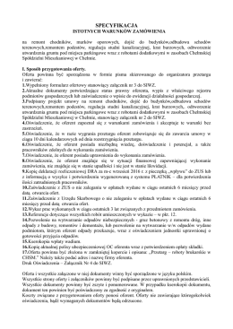 specyfikacja - Chełmska Sp&oacute;łdzielnia Mieszkaniowa