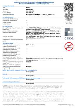 wyciąg z CEIDG