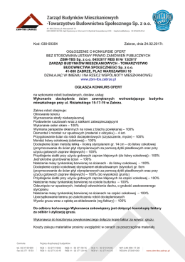 Kod: 030-00354 Zabrze, dnia 24.02.2017r - ZBM