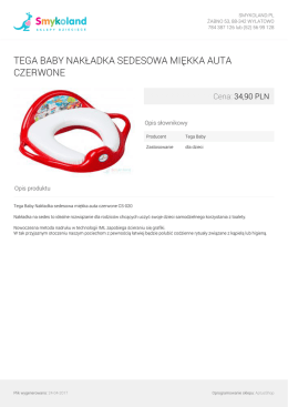 tega baby nakładka sedesowa miękka auta czerwone