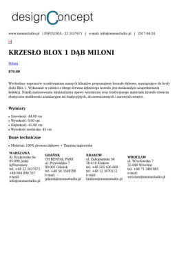 krzesło blox 1 dąb miloni