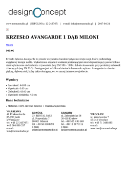 krzesło avangarde 1 dąb miloni