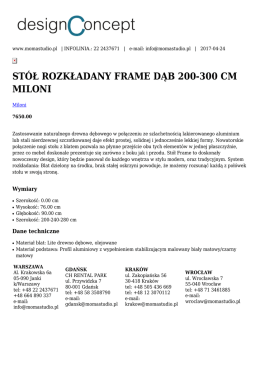 st&oacute;ł rozkładany frame dąb 200-300 cm miloni