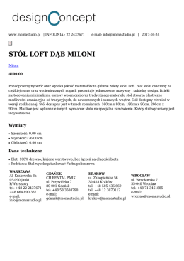st&oacute;ł loft dąb miloni