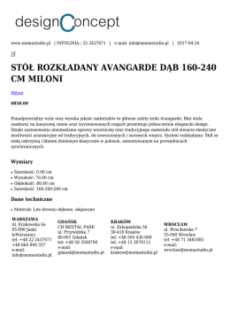 stół rozkładany avangarde dąb 160-240 cm miloni