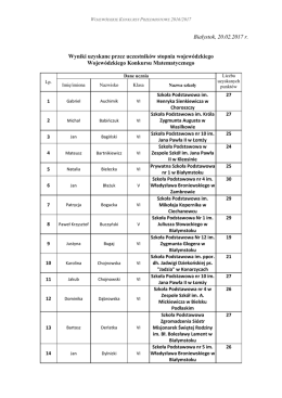 Załącznik nr 12 - Szkoła Podstawowa nr 12 im. Zygmunta Glogera w