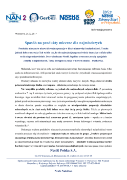 Sposób na produkty mleczne dla najmłodszych