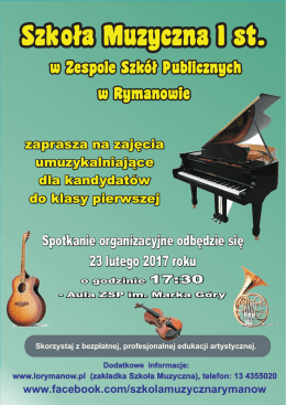 Plakat organizacyjny